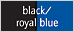 black/royal blue