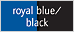royal blue/black