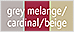 grey melange/cardinal/beige