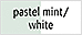 pastel mint/white