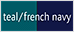 teal/french navy