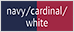 navy/cardinal/white