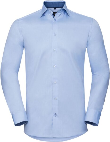 Herringbone Kontrast Hemd langarm Russell | 964M
