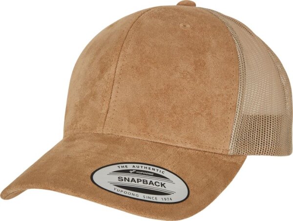 6 Panel Trucker Kappe "Suede" Flexfit | 6606SU