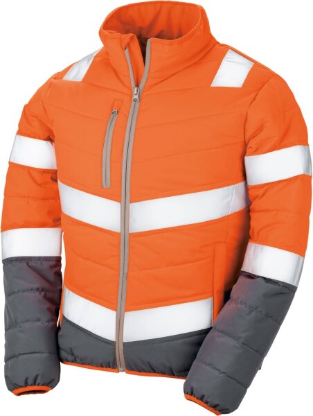 fluorescent orange/grey