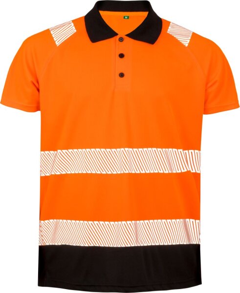 fluorescent orange/black