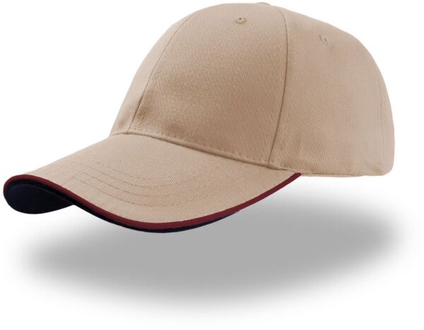 khaki/burgundy