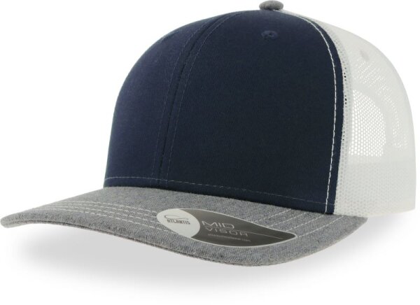 navy/grey melange/white