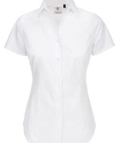 Popeline Stretch Bluse kurzarm B&C | Black Tie SSL /women