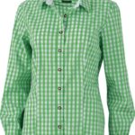 Popeline Karo Trachten Bluse Daiber | JN 637