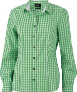 Popeline Karo Trachten Bluse Daiber | JN 637