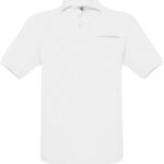 Piqué Polo mit Brusttasche B&C | Safran Pocket