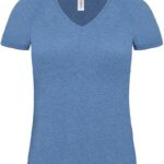 Damen Medium Fit V-Ausschnitt T-Shirt B&C | Blondie Deluxe /women