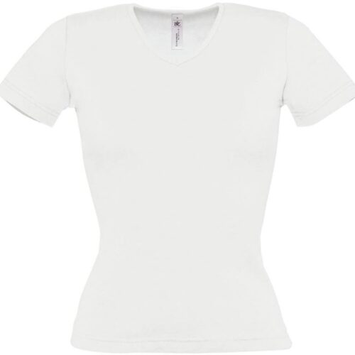 Damen Ripp V-Ausschnitt T-Shirt B&C | Watch /women