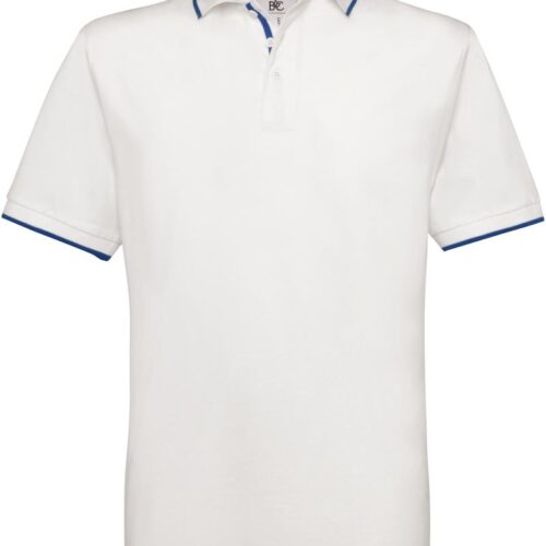Piqué Polo mit Streifen B&C | Safran Sport