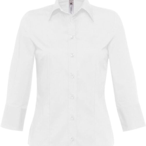 Popeline Stretch Bluse 3/4 Arm B&C | Milano /women