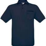 Piqué Polo mit Brusttasche B&C | Safran Pocket