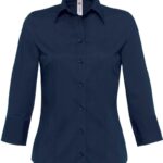Popeline Stretch Bluse 3/4 Arm B&C | Milano /women