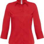 Popeline Stretch Bluse 3/4 Arm B&C | Milano /women