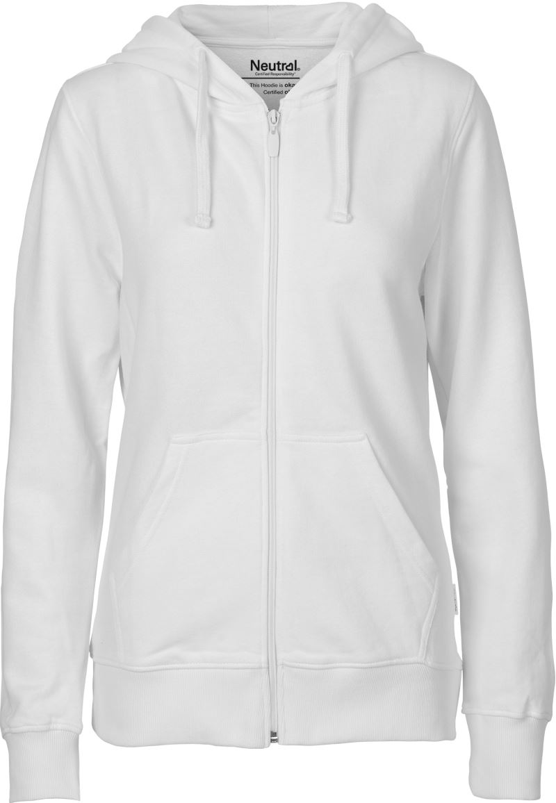 Damen Bio Kapuzen Sweatjacke Neutral | O 83301