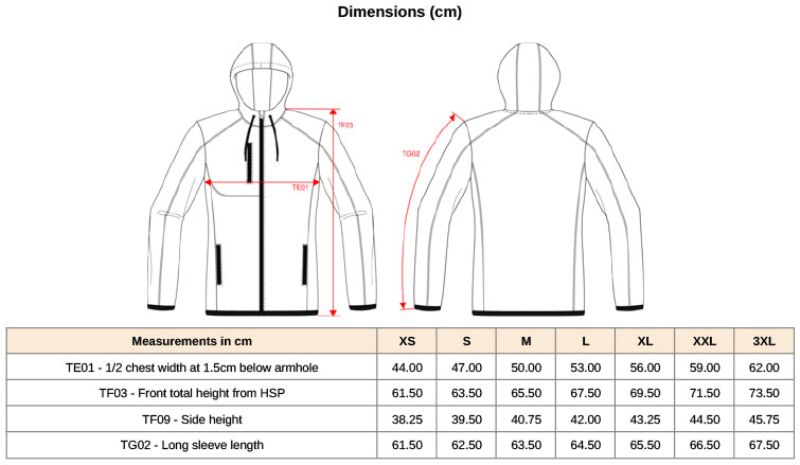 Damen Melange Kapuzen Strickfleece Jacke Kariban ProAct | PA 366 Grössentabelle