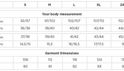 Washed Oxford Hemd langarm Russell | 920M Grössentabelle Washed Oxford Hemd langarm Russell | 920M Grössentabelle