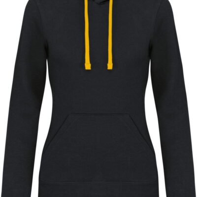 Damen Kontrast Kapuzen Sweater Kariban | K 465 Damen Kontrast Kapuzen Sweater Kariban | K 465