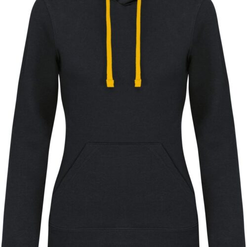 Damen Kontrast Kapuzen Sweater Kariban | K 465