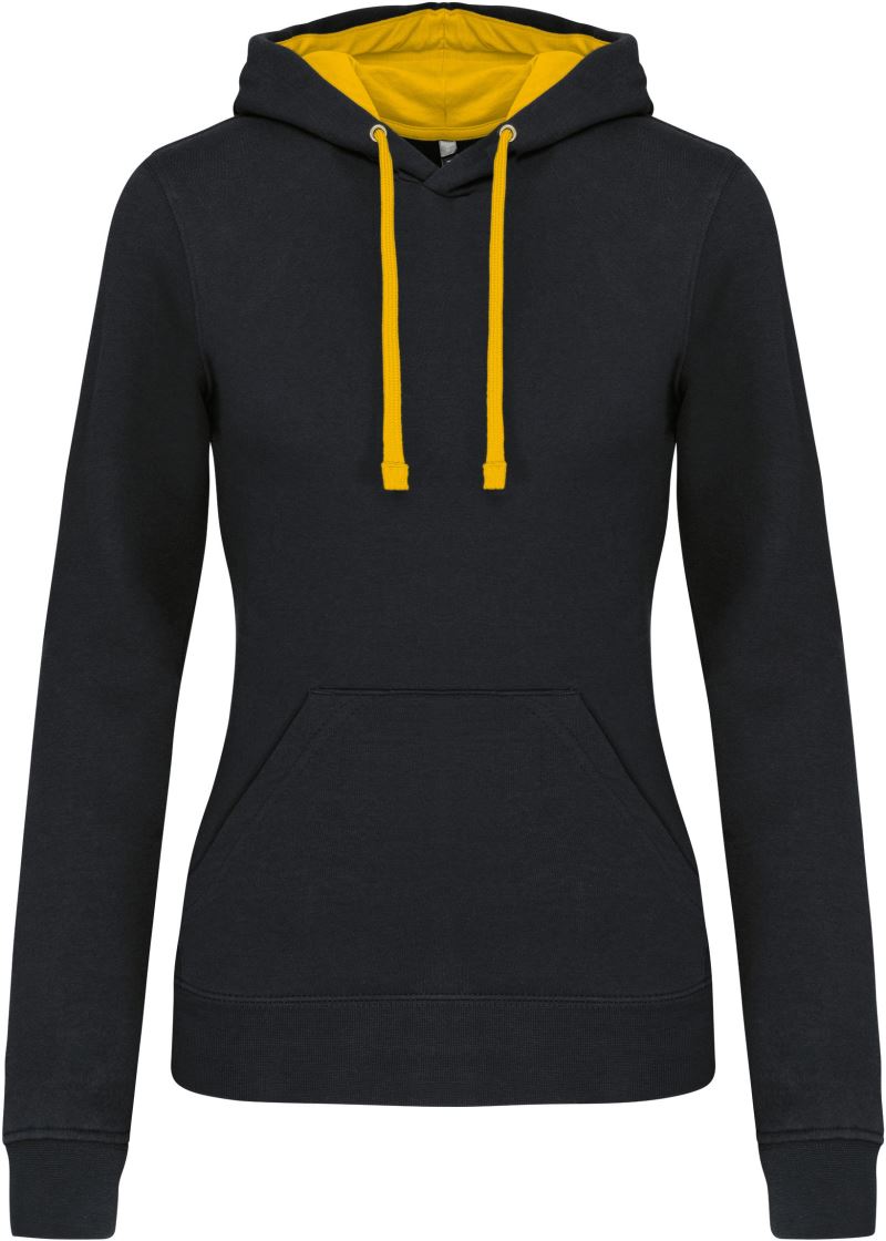 Damen Kontrast Kapuzen Sweater Kariban | K 465