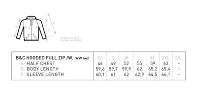 Damen Kapuzen Sweatjacke B&C | Hooded Full Zip /women