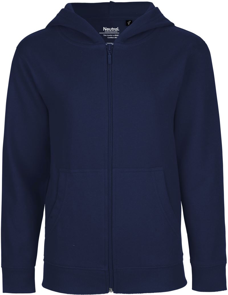 Kinder Bio Kapuzen Sweatjacke Neutral | O 13301