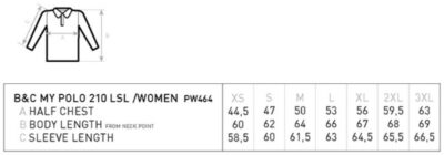 03E5C437-C147-4C89-BCF1-28043C05754E Schweres Damen Piqué Polo langarm B&C | My Polo 210 LSL /women