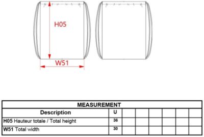 Bio Turnbeutel Kimood | KI 0147 Grössentabelle