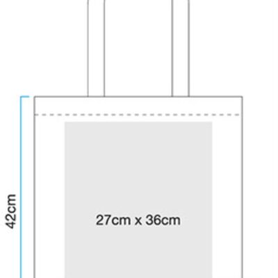 Bio-Baumwoll Shopper mit Streifen Westford Mill | W 251 Grössentabelle