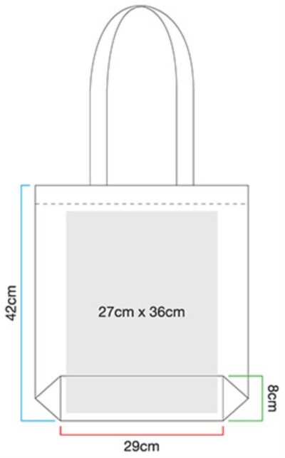 Bio-Baumwoll Shopper mit Streifen Westford Mill | W 251 Grössentabelle