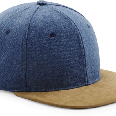 6 Panel Kappe "Suede Peak Snapback" Beechfield | B 668