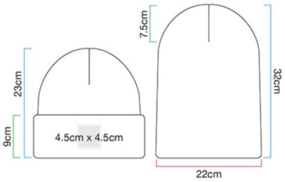 Patch Strickmütze "Tonal" Beechfield | B 336R Grössentabelle