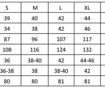 Popeline Hemd langarm "Mulligan" Premier | PR 250 Grössentabelle