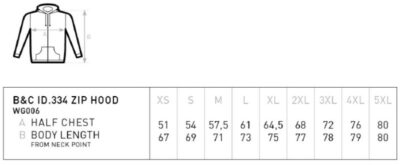 Unisex Kapuzen Sweatjacke B&C | ID.334 Zip Hood