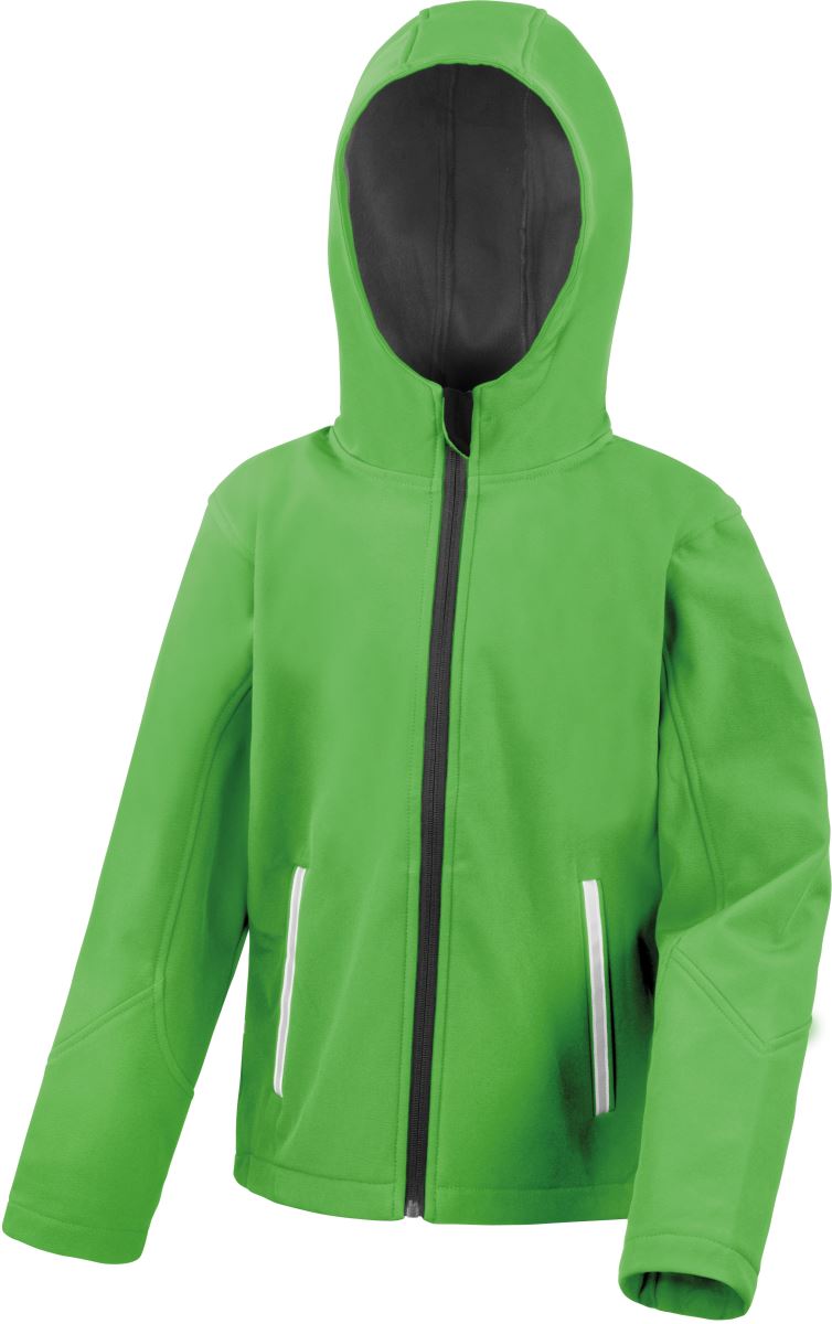 Kinder 3-Lagen Softshell Kapuzen Jacke Result | R 224JY