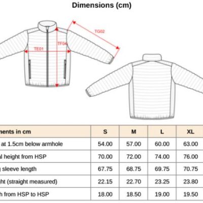 Leichte Herren Steppjacke Kariban | K 6120 Grössentabelle Leichte Herren Steppjacke Kariban | K 6120 Grössentabelle