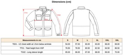 Herren Safari Jacke Kariban | K 6164 Grössentabelle Herren Safari Jacke Kariban | K 6164 Grössentabelle