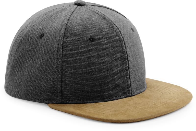 6 Panel Kappe "Suede Peak Snapback" Beechfield | B 668