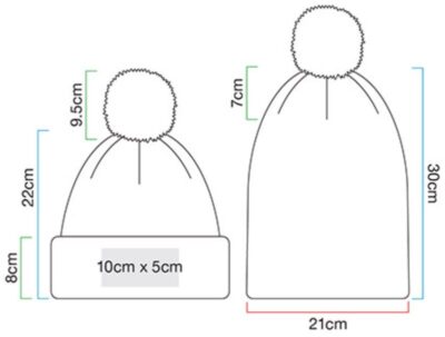 Strickmütze "Thermal Snowstar®" Beechfield | B 439 Grössentabelle