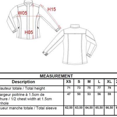Damen Parka Kariban | K 6108 Grössentabelle Damen Parka Kariban | K 6108 Grössentabelle