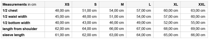 Damen Kapuzen Sweatjacke "Sherpa" Daiber | JN 1319 Grössentabelle