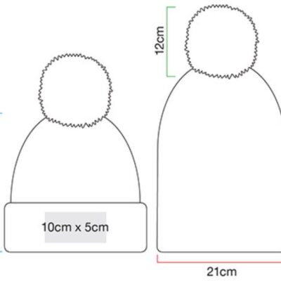 Strickmütze mit Pompon "Blizzard" Beechfield | B 458 Grössentabelle