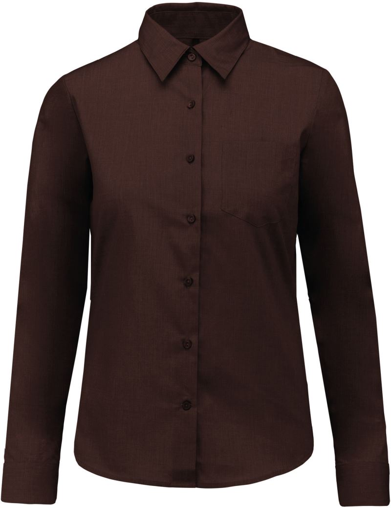 Popeline Bluse "Jessica" langarm Kariban | K 549