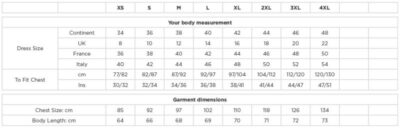 Ultimate Stretch Bluse langarm Russell | 960F Grössentabelle Ultimate Stretch Bluse langarm Russell | 960F Grössentabelle