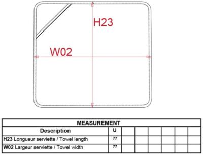 Baby Badehandtuch Kariban | K 124 Grössentabelle
